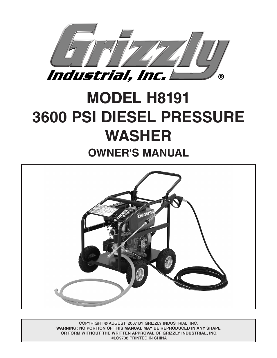 Grizzly H8191 User Manual | 40 pages