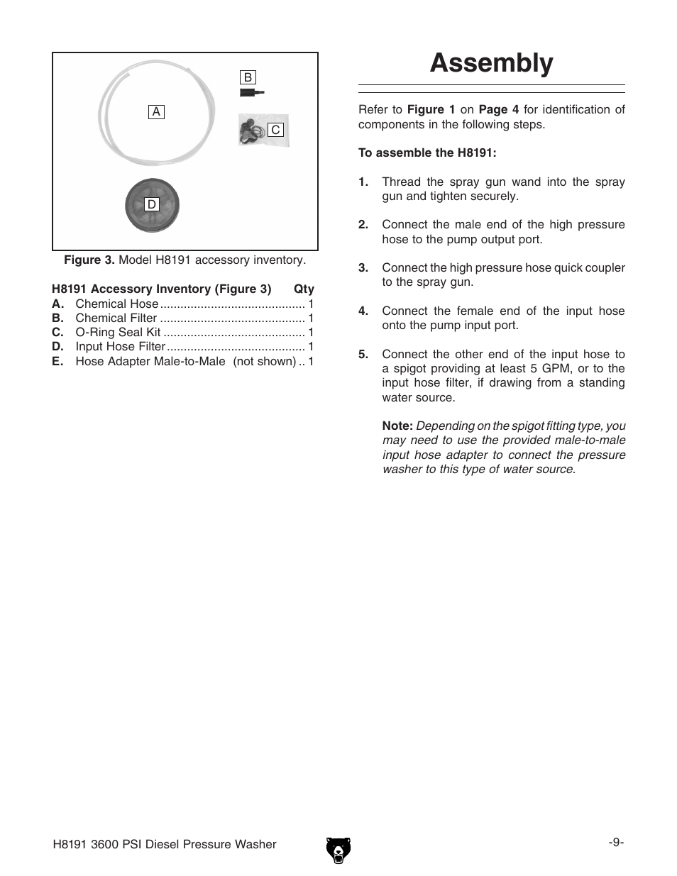 Assembly | Grizzly H8191 User Manual | Page 11 / 40