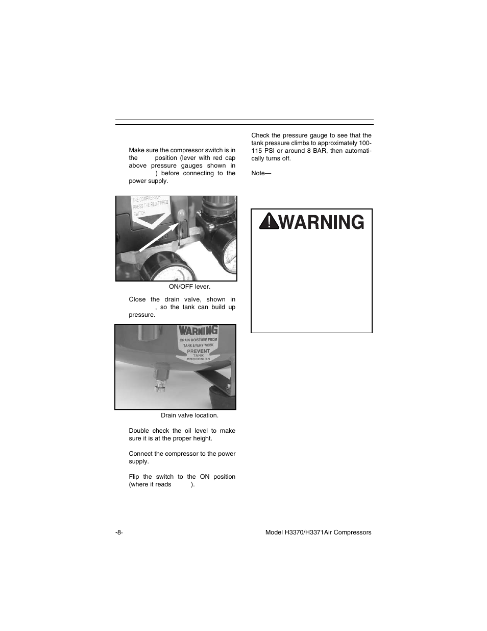 Starting | Grizzly H3371 User Manual | Page 10 / 28