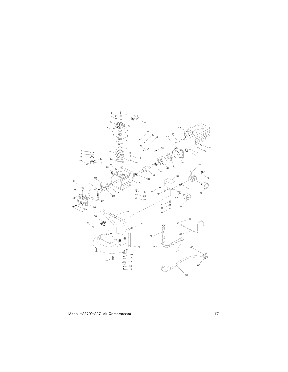 Model h3370 pancake air compressor | Grizzly H3371 User Manual | Page 19 / 28
