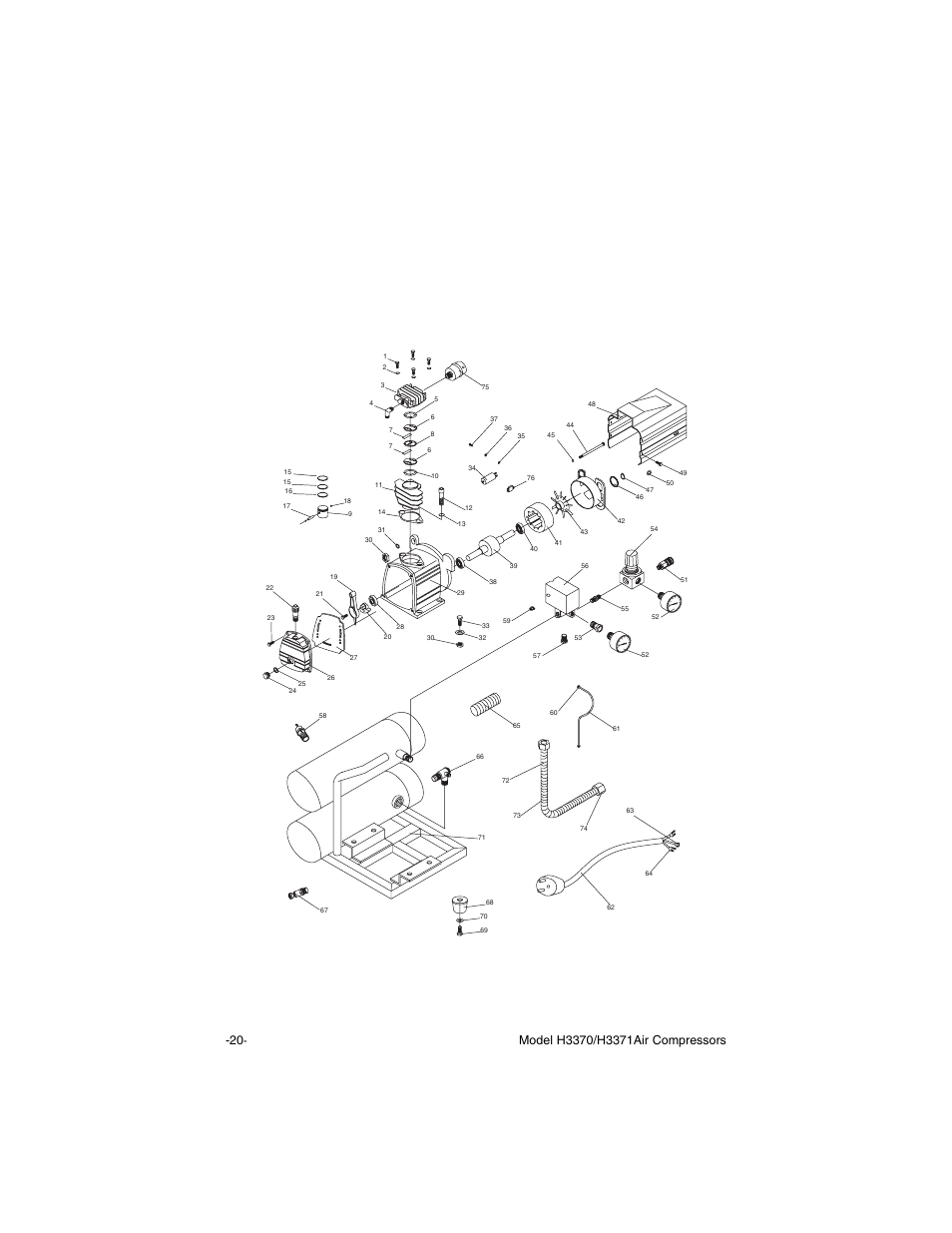 Model h3371 hot dog air compressor | Grizzly H3371 User Manual | Page 22 / 28