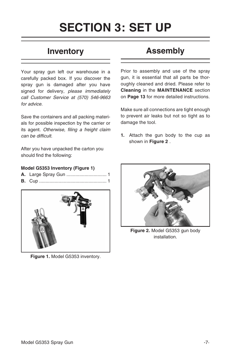 Inventory, Assembly | Grizzly G5353 User Manual | Page 7 / 20