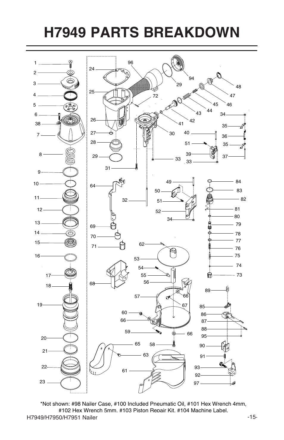 H7949 parts breakdown | Grizzly H7951 User Manual | Page 18 / 28
