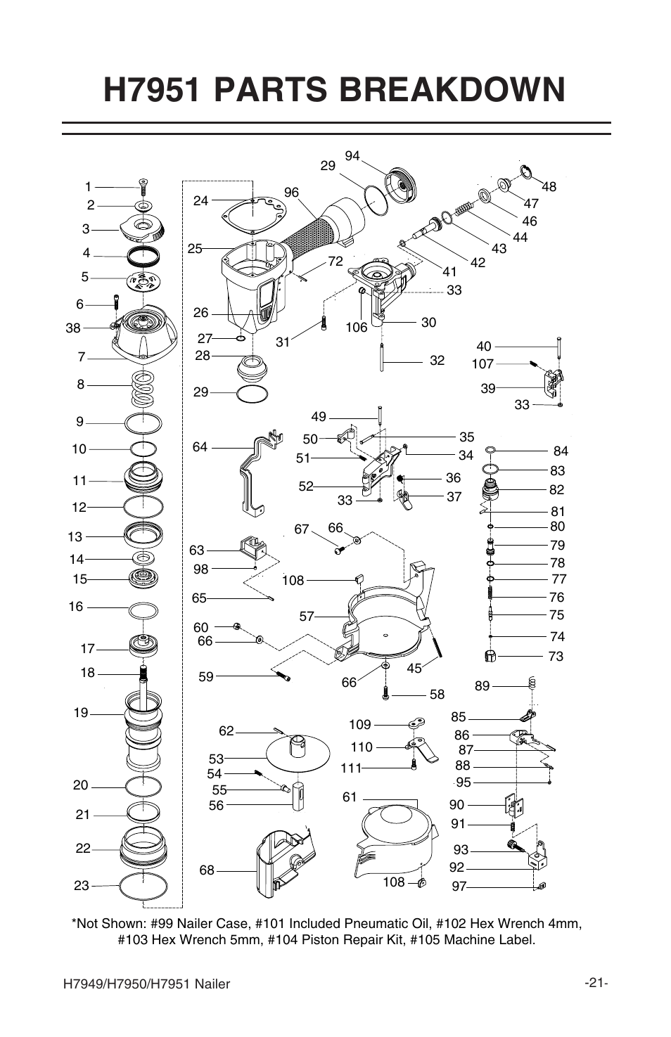 H7951 parts breakdown | Grizzly H7951 User Manual | Page 24 / 28