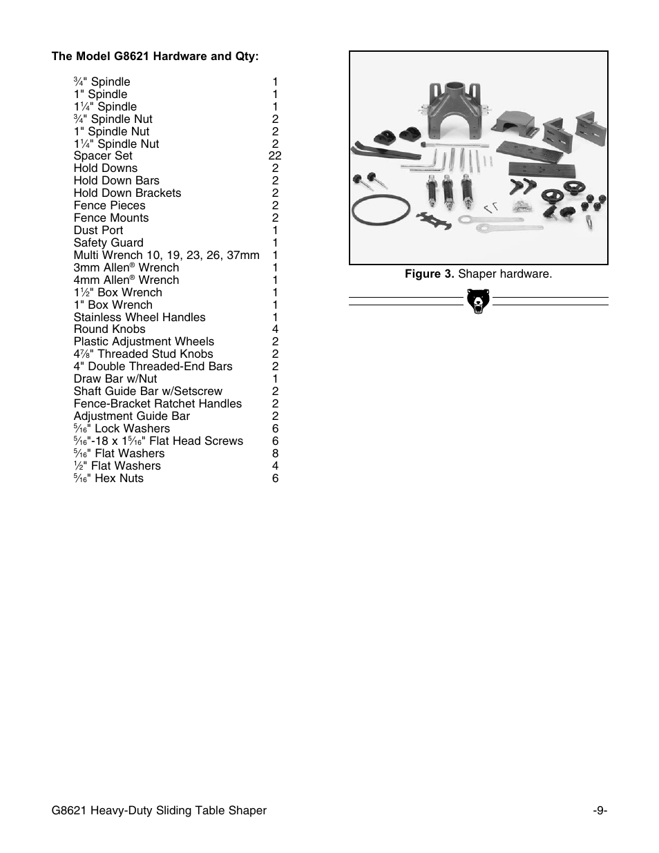 Grizzly G8621 User Manual | Page 11 / 48