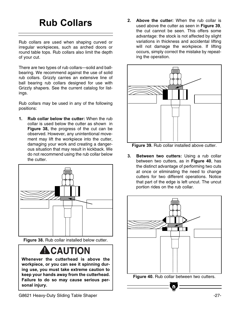 Rub collars | Grizzly G8621 User Manual | Page 29 / 48