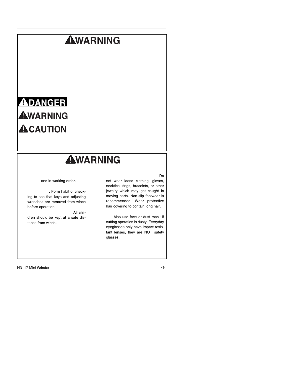 Safety, Notice, Safety instructions | Grizzly H3117 User Manual | Page 3 / 16