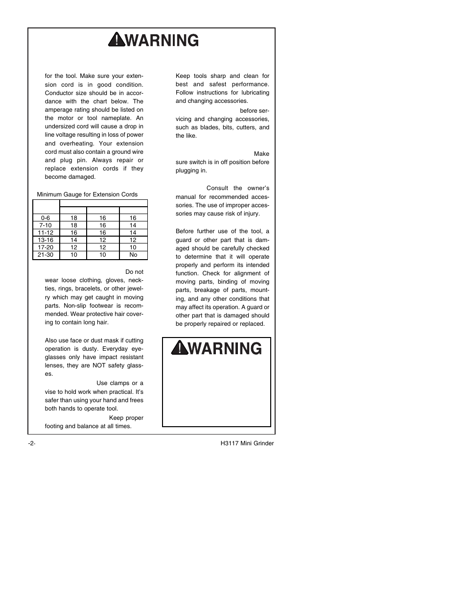 Safety instructions for power tools | Grizzly H3117 User Manual | Page 4 / 16