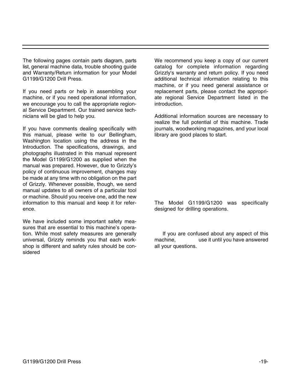 Grizzly G1199 User Manual | Page 21 / 29