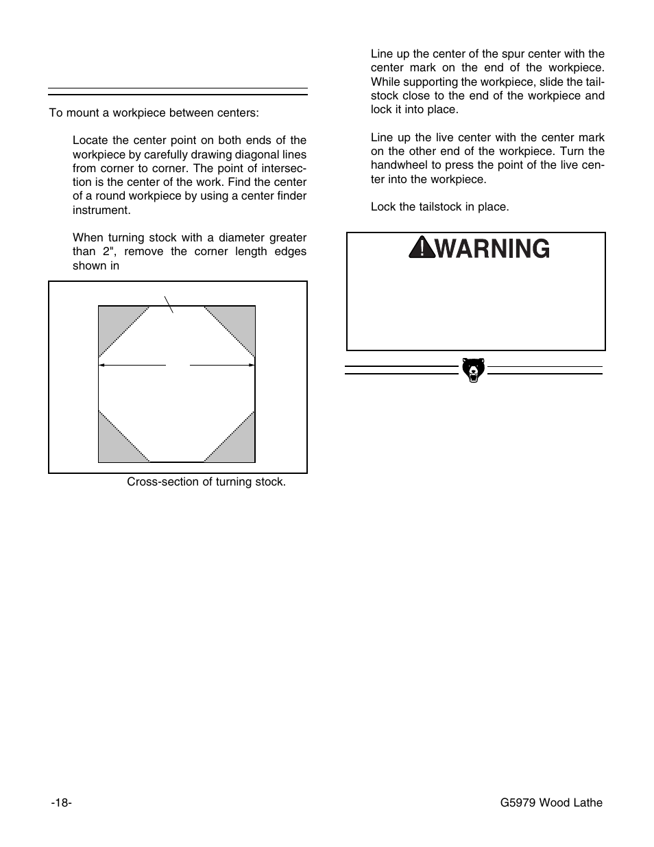 Spindle turning | Grizzly G5979 User Manual | Page 20 / 32