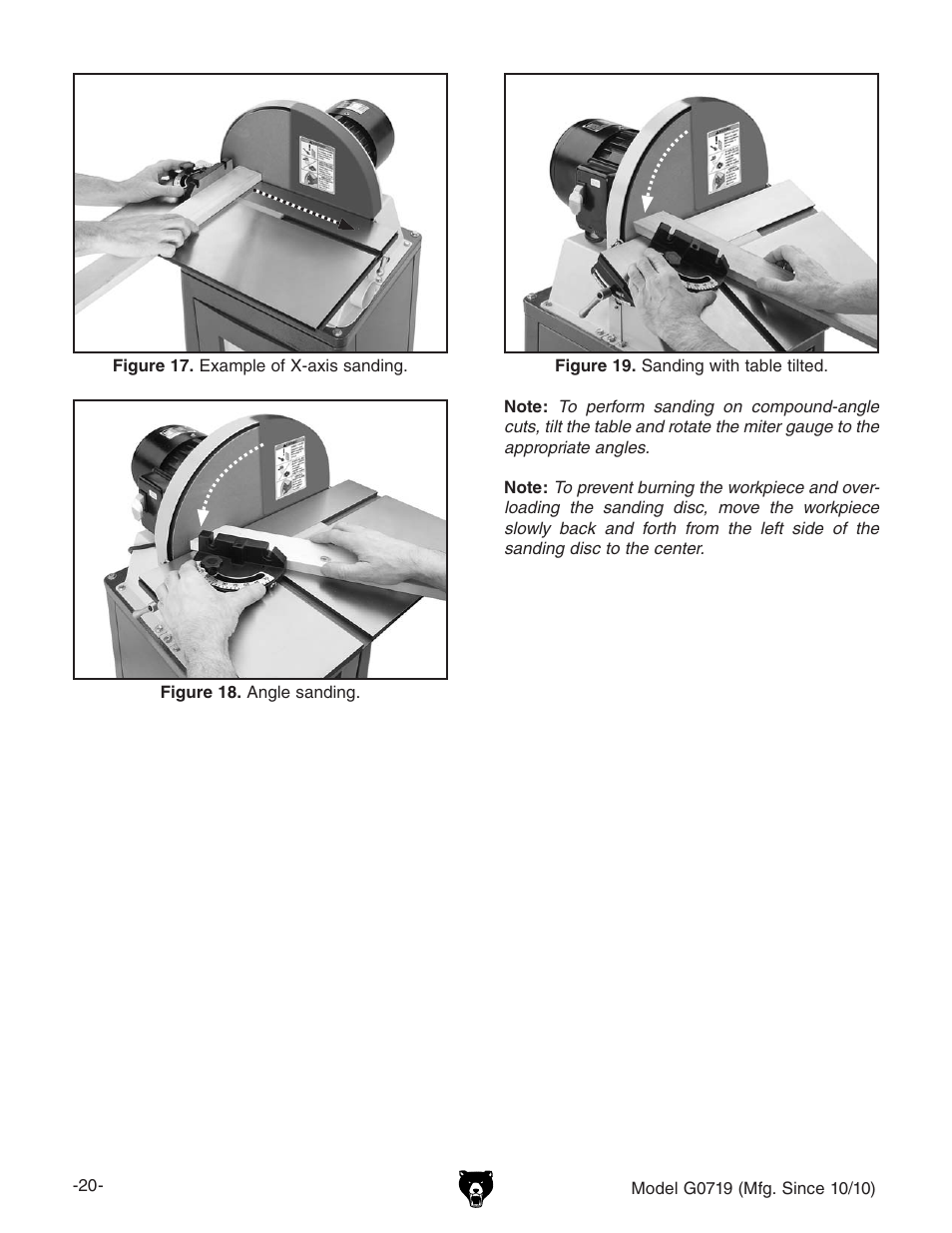 Grizzly G0719 User Manual | Page 22 / 36