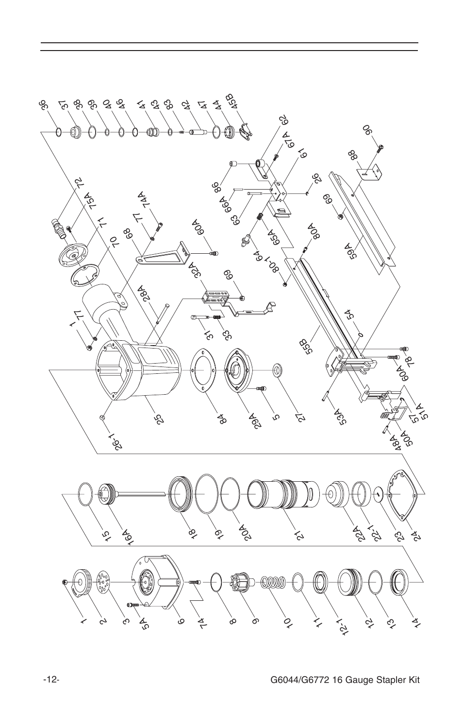 G6044 part breakdown | Grizzly G6772 User Manual | Page 13 / 20