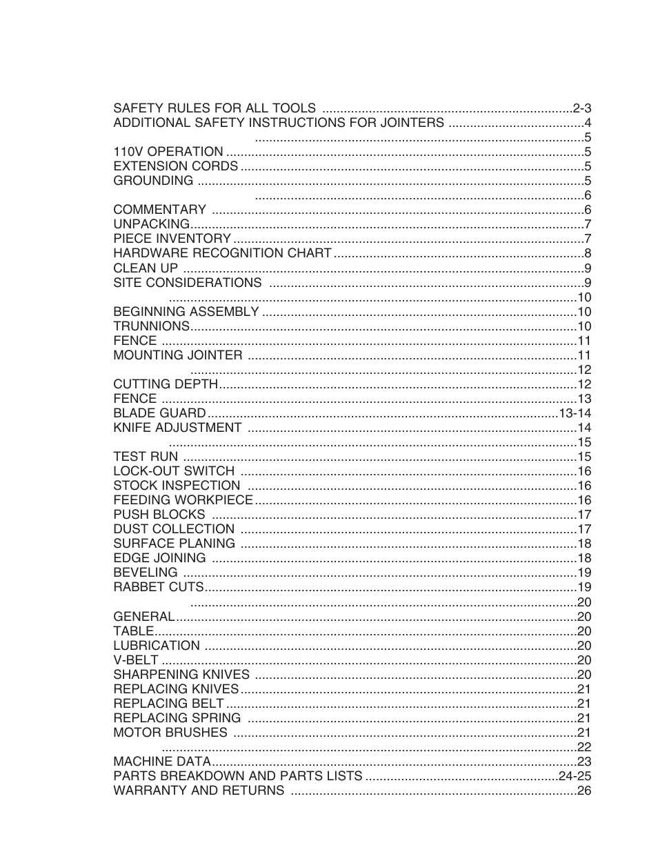 Grizzly H2801 User Manual | Page 3 / 32