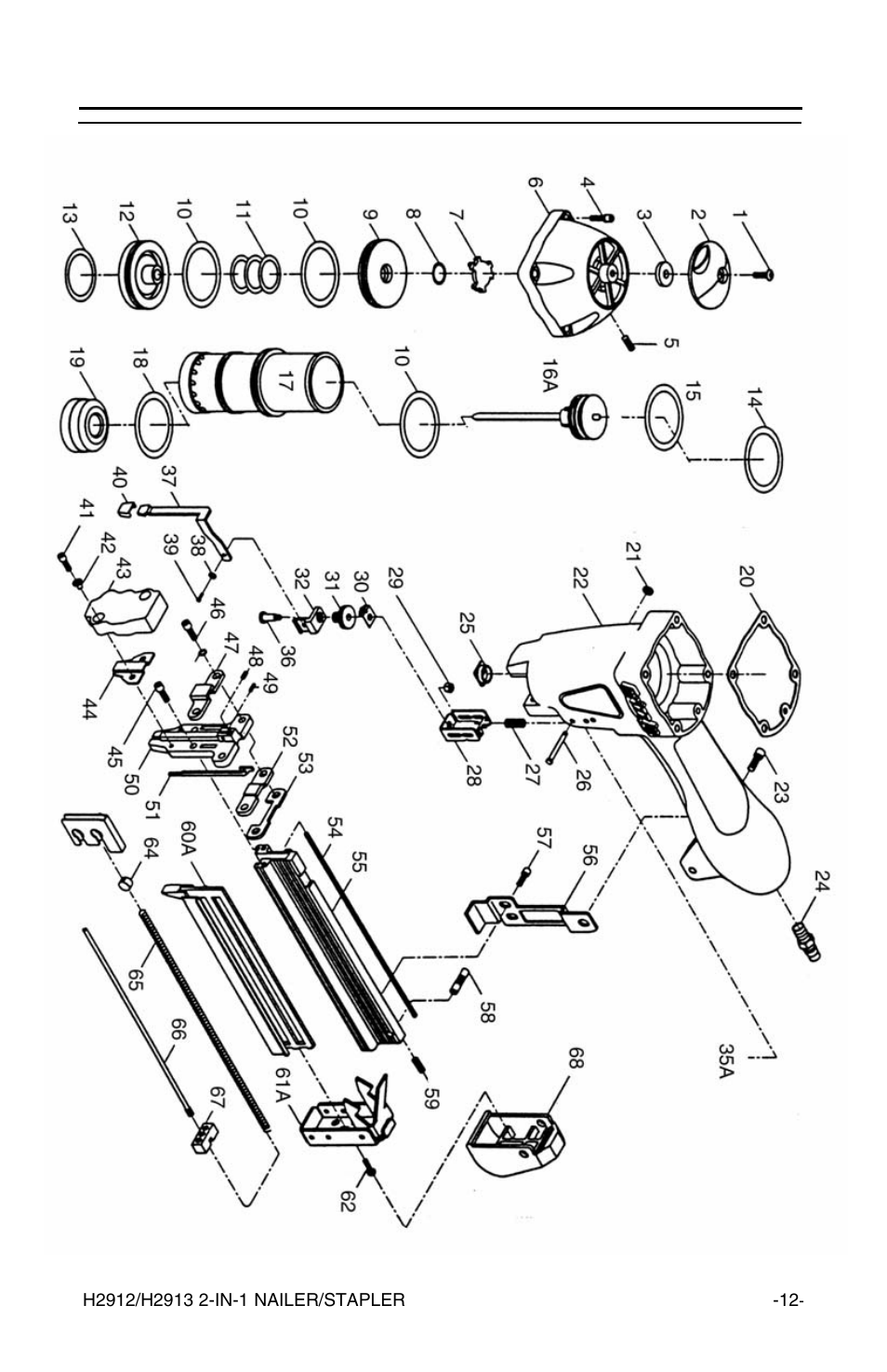 H2913 part breakdown | Grizzly H2913 User Manual | Page 13 / 20
