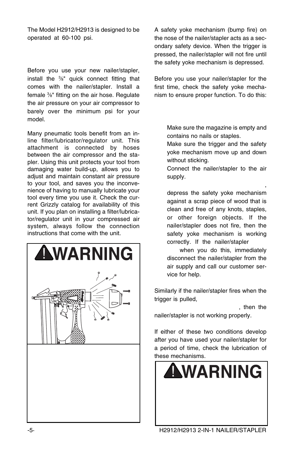 Compressed air system safety yoke mechanism | Grizzly H2913 User Manual | Page 6 / 20
