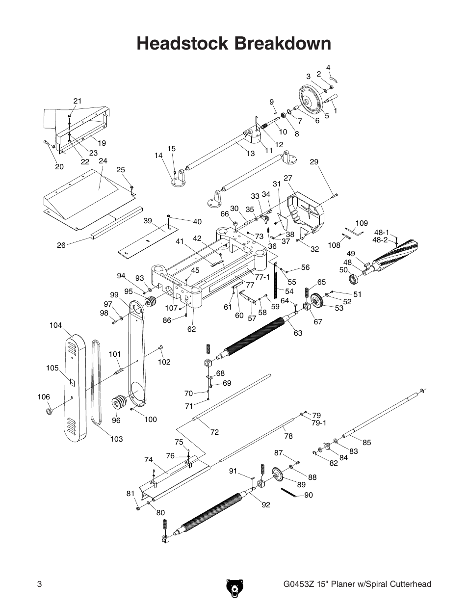 Grizzly G0453Z User Manual | 8 pages