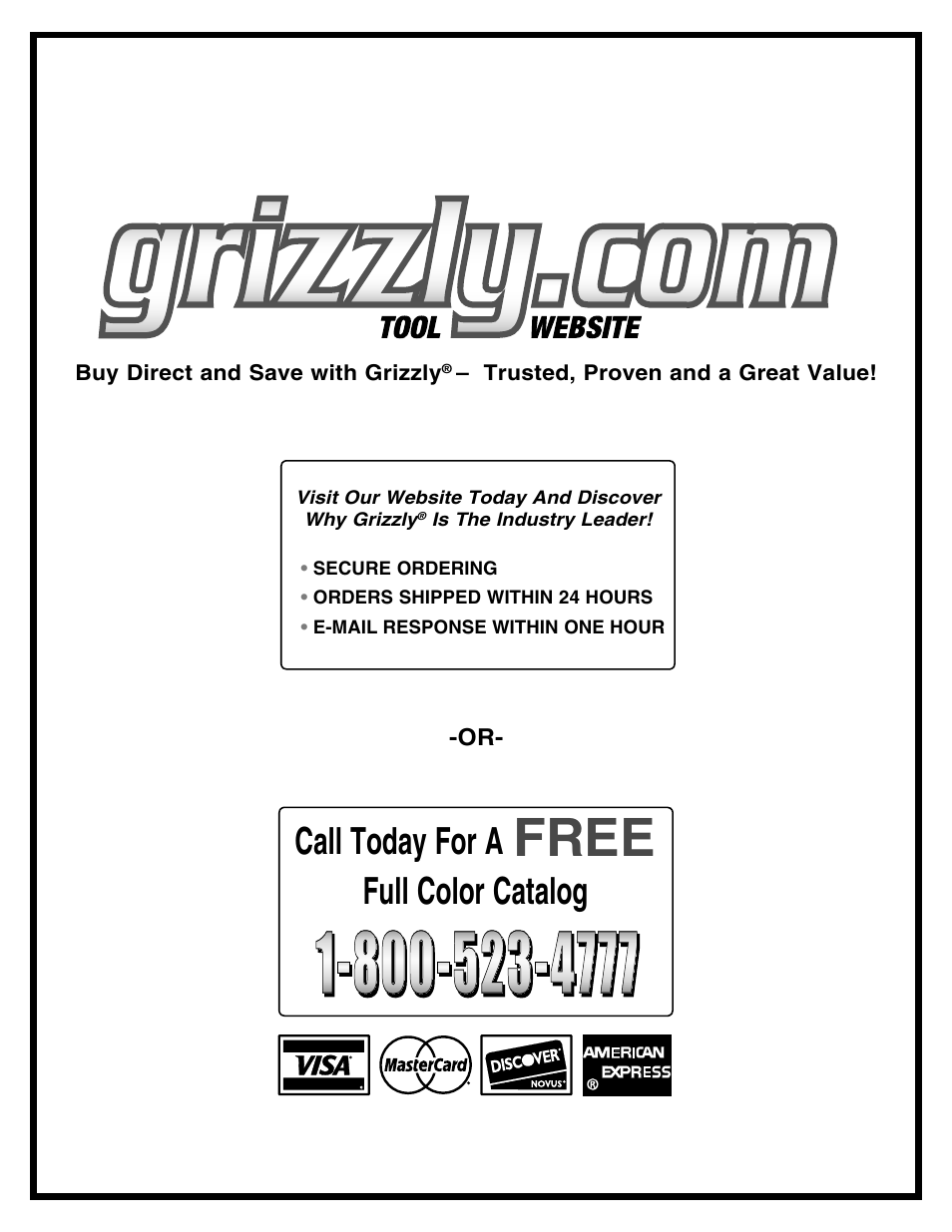 Grizzly G0594 User Manual | Page 24 / 24