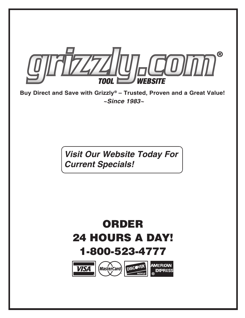 Grizzly Portable Blade T10499 User Manual | Page 20 / 20