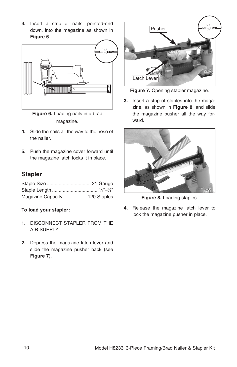 Stapler | Grizzly H8233 User Manual | Page 12 / 24