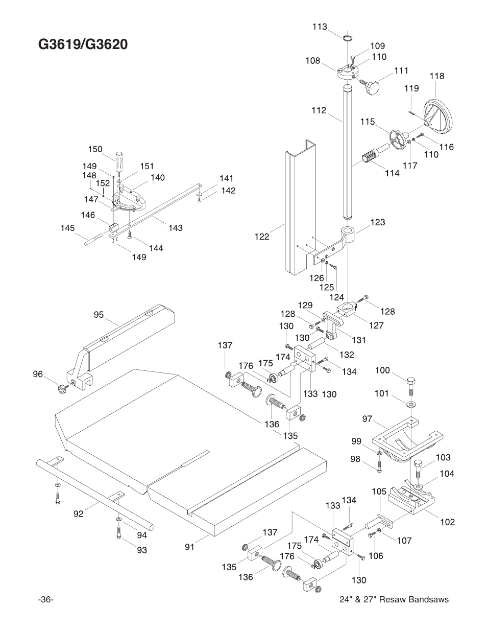 Grizzly G3619 User Manual | Page 38 / 56