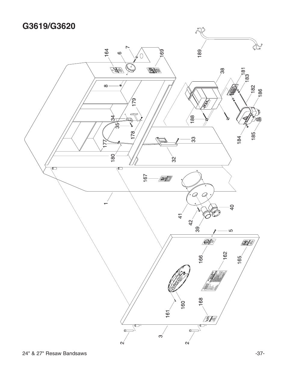 Grizzly G3619 User Manual | Page 39 / 56