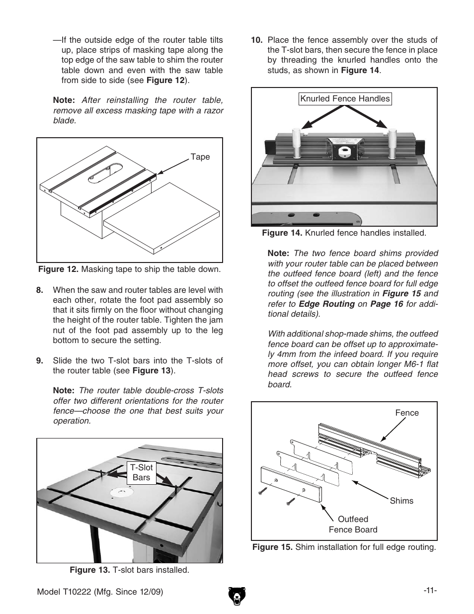 Grizzly T10222 User Manual | Page 13 / 28