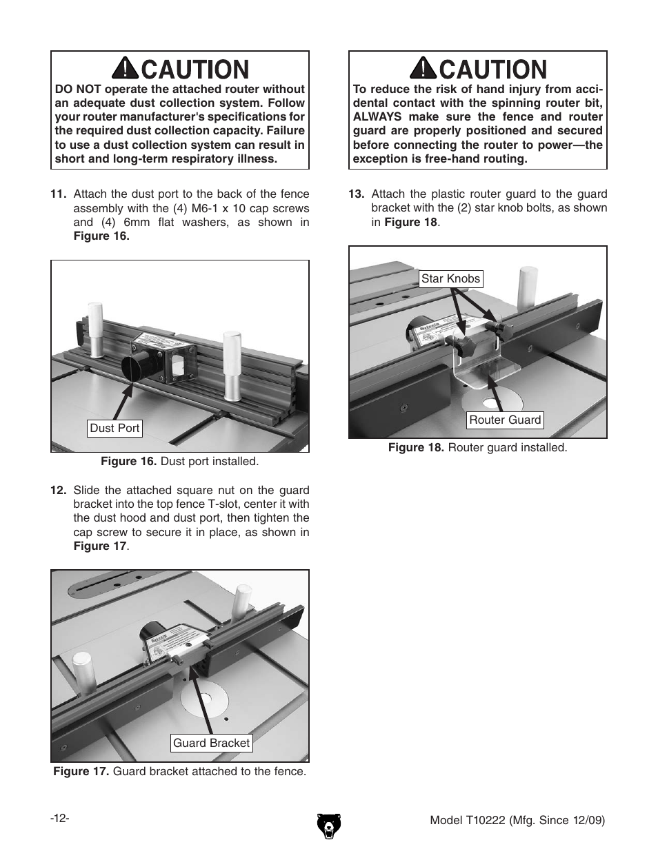 Grizzly T10222 User Manual | Page 14 / 28