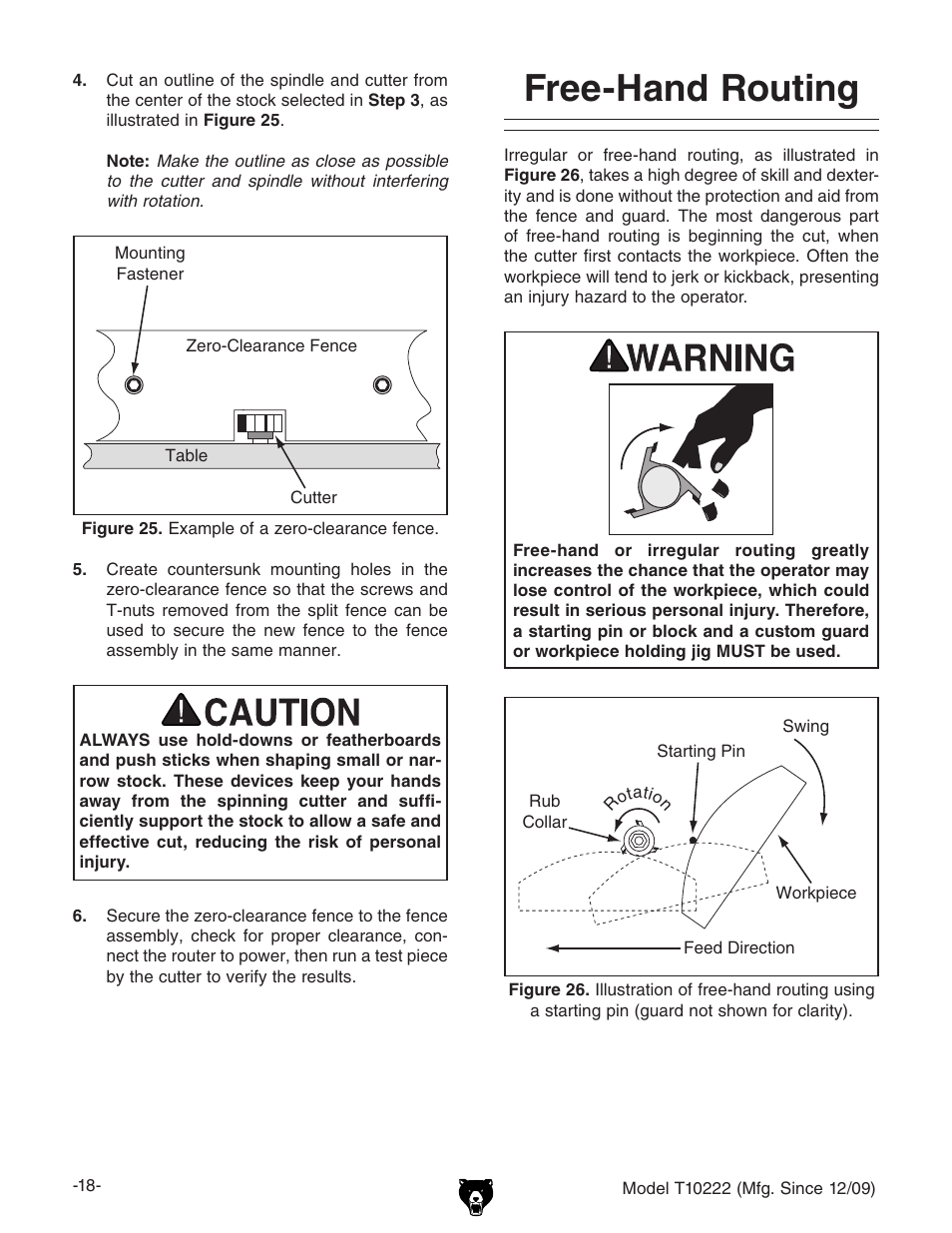 Free-hand routing | Grizzly T10222 User Manual | Page 20 / 28