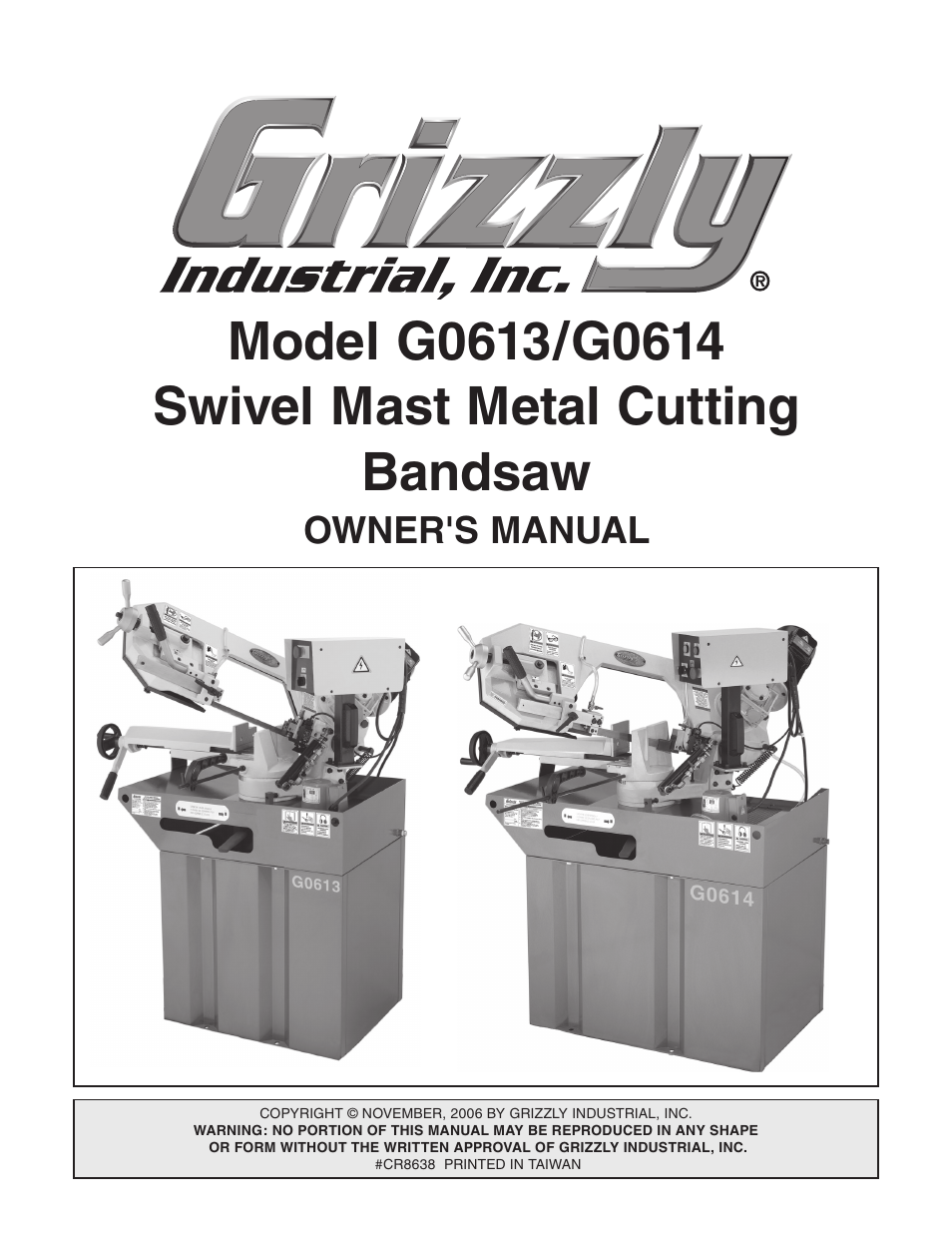 Grizzly G0614 User Manual | 68 pages