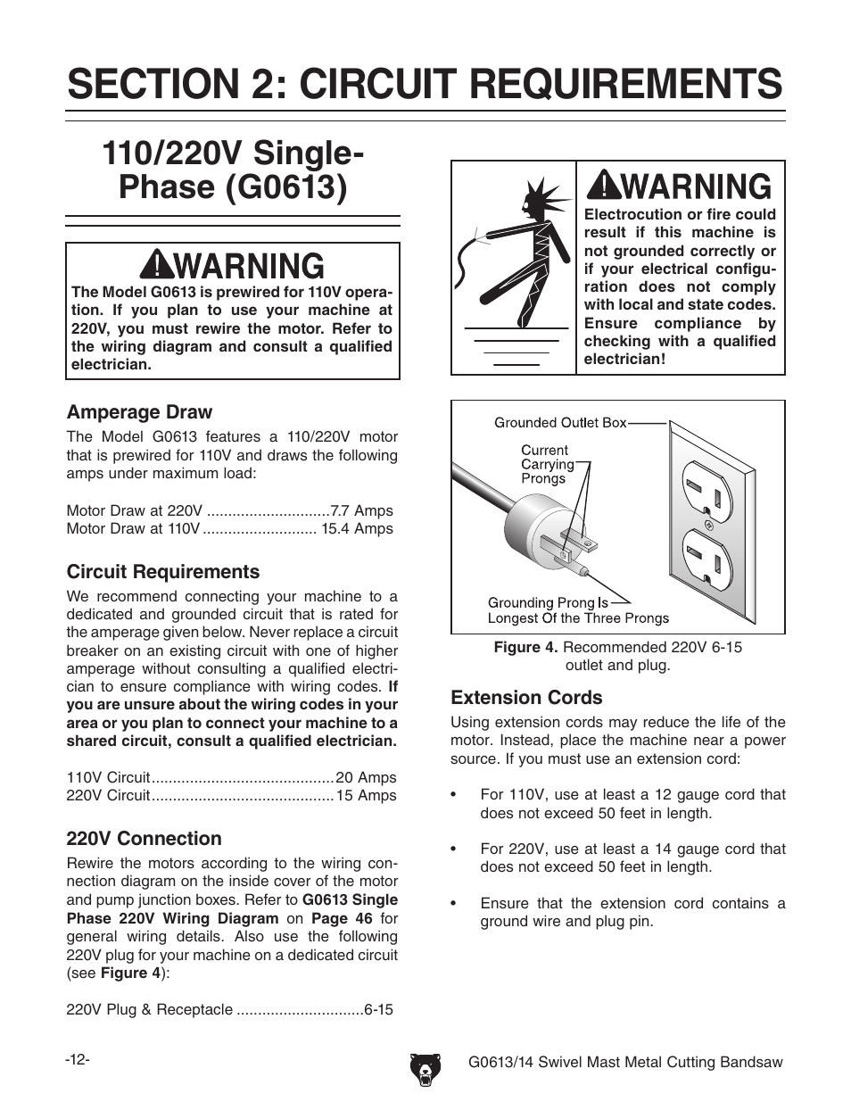 Grizzly G0614 User Manual | Page 14 / 68