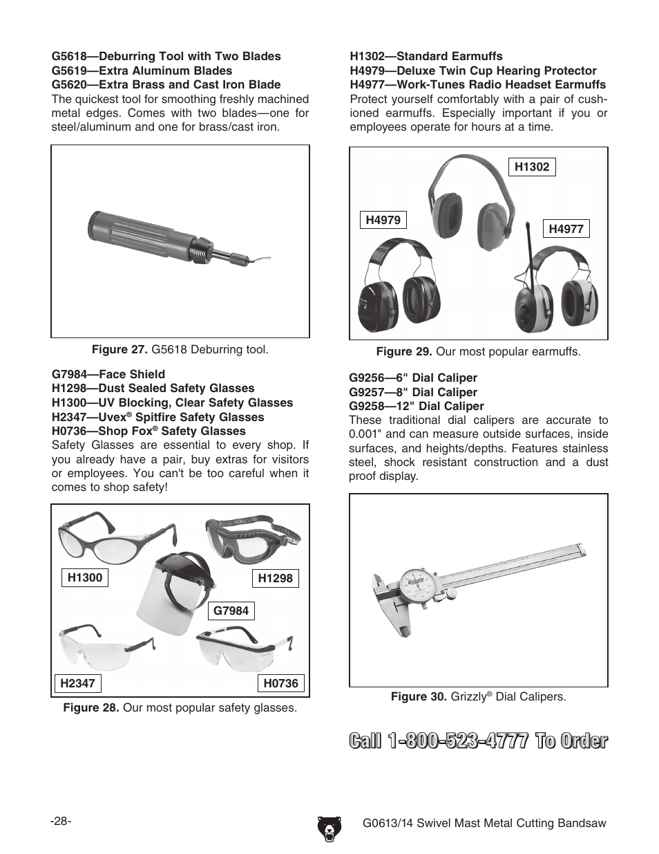 Grizzly G0614 User Manual | Page 30 / 68