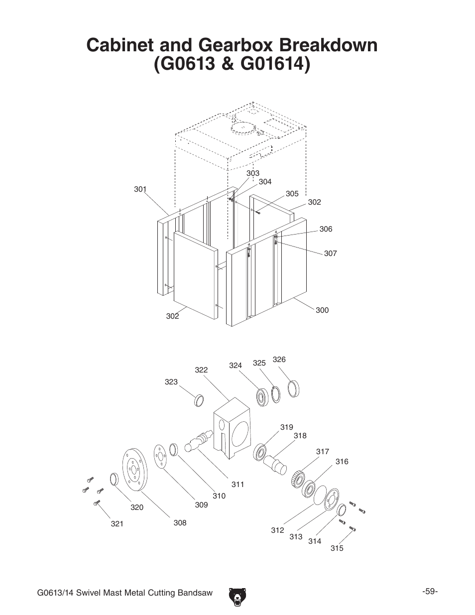 Grizzly G0614 User Manual | Page 61 / 68