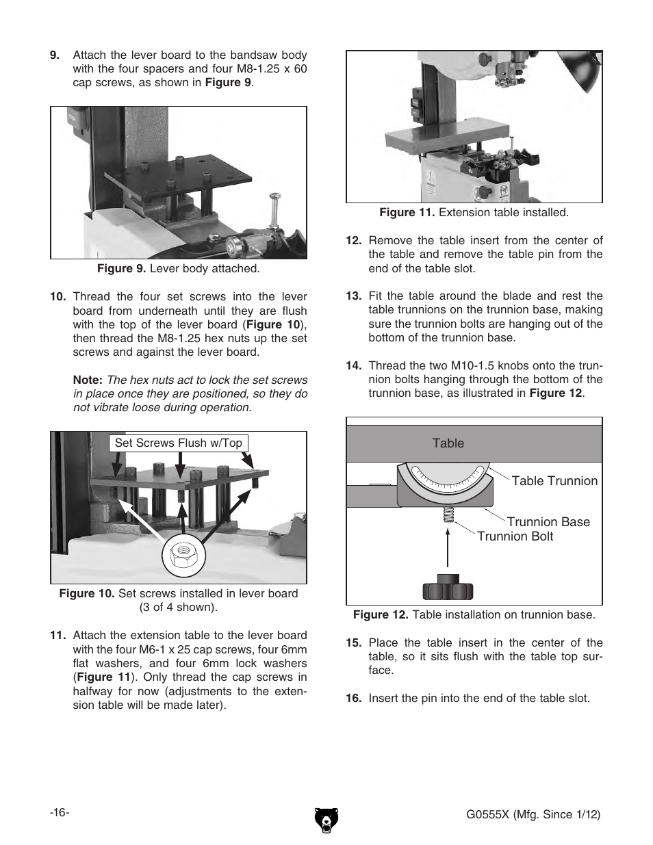 Grizzly G0555X User Manual | Page 18 / 60