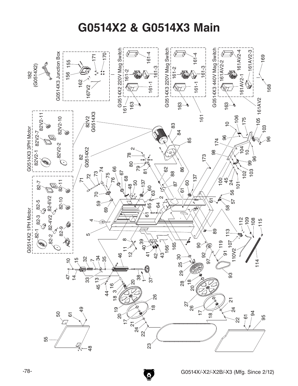 Grizzly G0514X User Manual | Page 80 / 96
