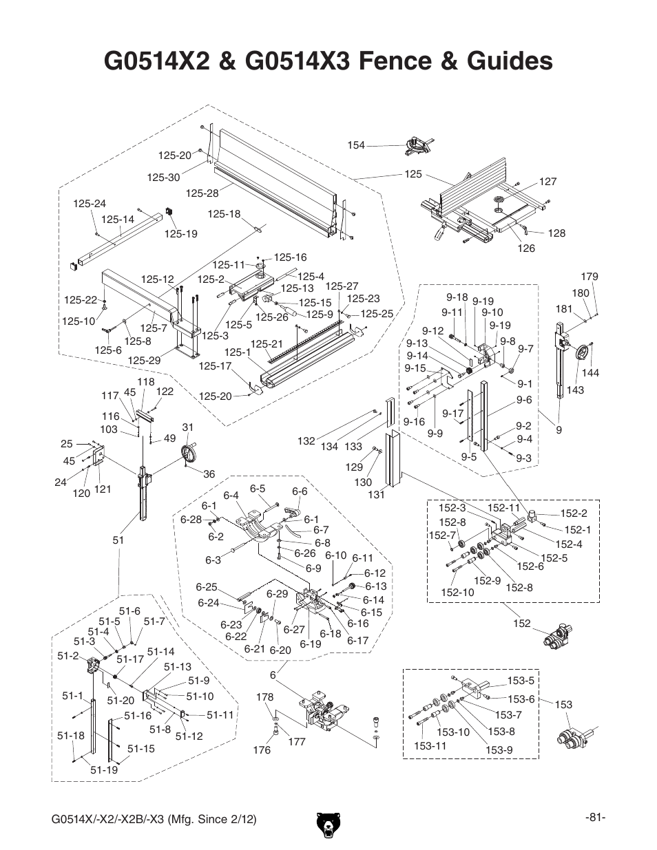 Grizzly G0514X User Manual | Page 83 / 96