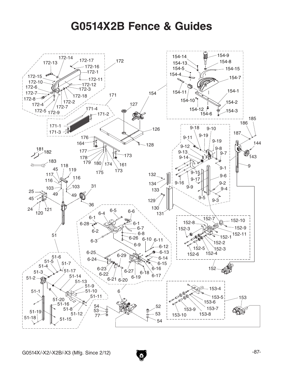 Grizzly G0514X User Manual | Page 89 / 96