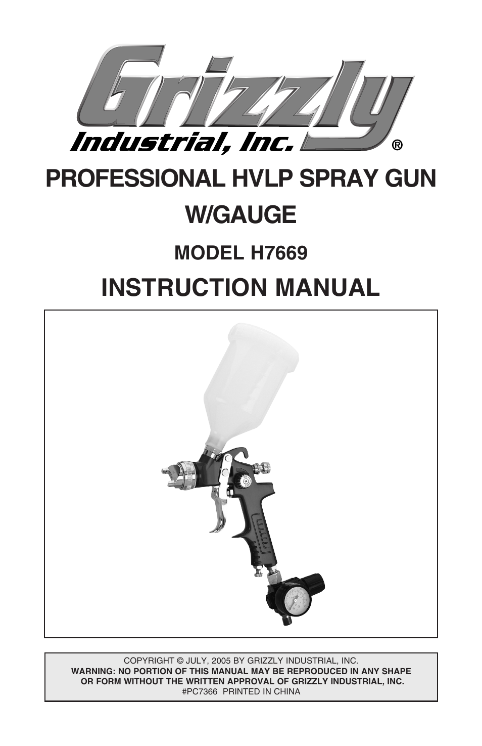 Grizzly H7669 User Manual | 20 pages