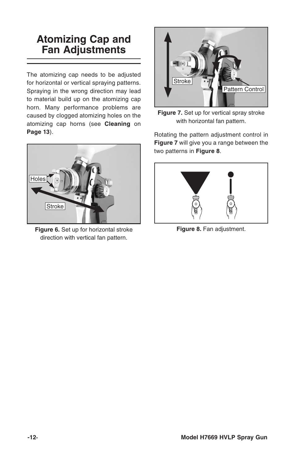 Atomizing cap and fan adjustments | Grizzly H7669 User Manual | Page 12 / 20
