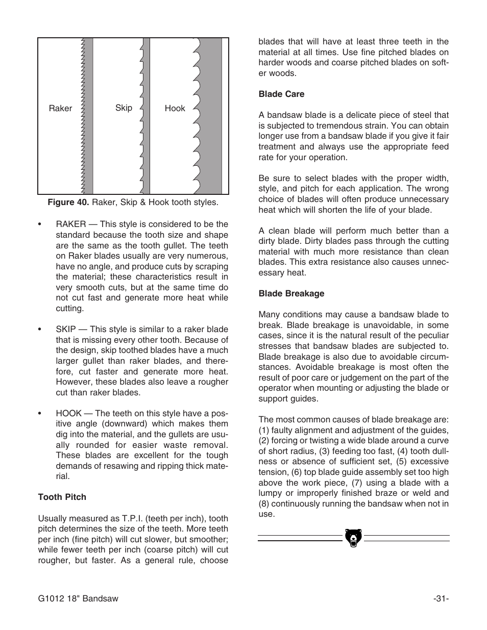 Grizzly G1012 User Manual | Page 33 / 52