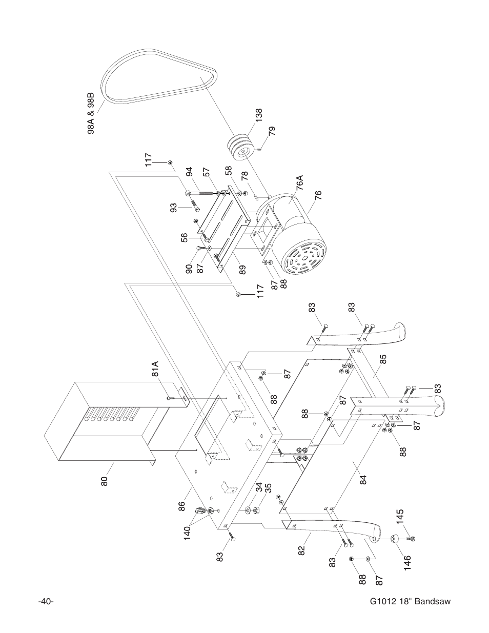Grizzly G1012 User Manual | Page 42 / 52