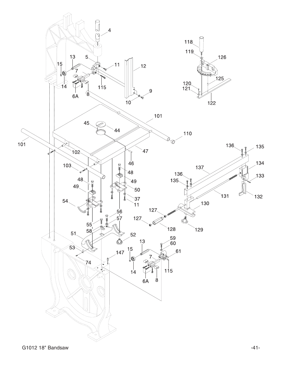 Grizzly G1012 User Manual | Page 43 / 52