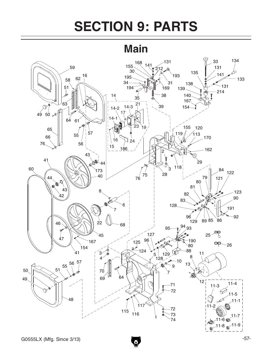 Main | Grizzly Deluxe Bandsaw G0555LX User Manual | Page 59 / 68