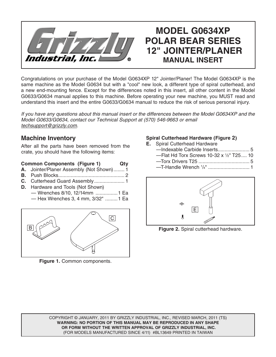 Grizzly G0634XP User Manual | 84 pages