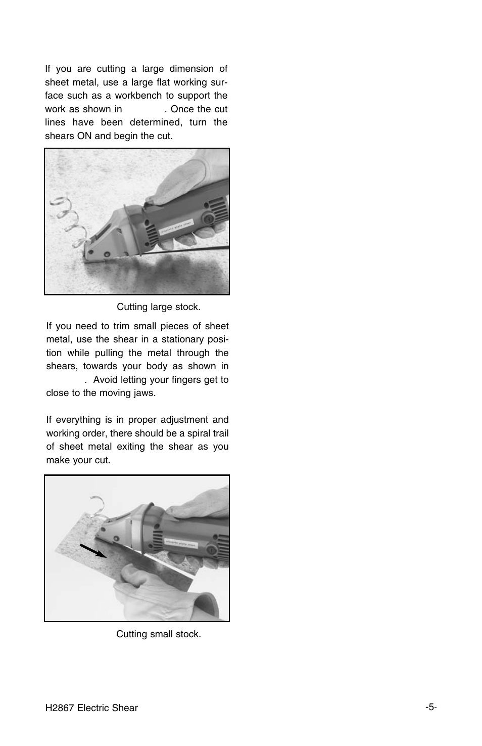 Operation | Grizzly H2867 User Manual | Page 7 / 12