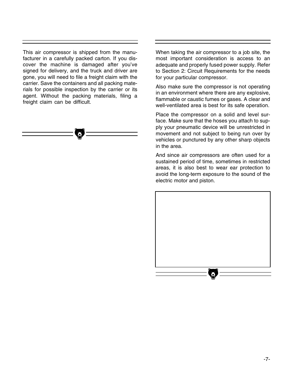 Unpacking, Notice | Grizzly G8298 User Manual | Page 9 / 26