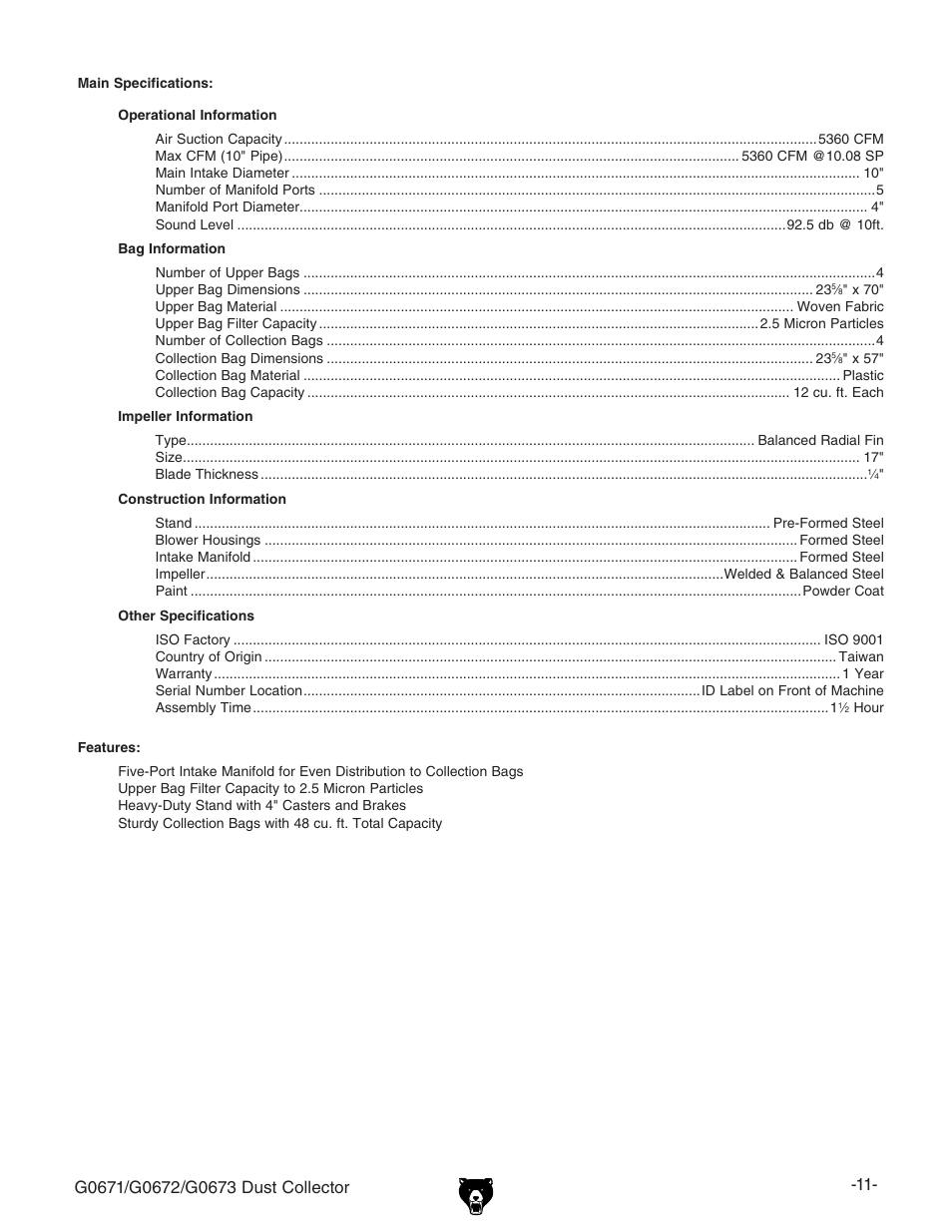 Grizzly G0673 User Manual | Page 13 / 56