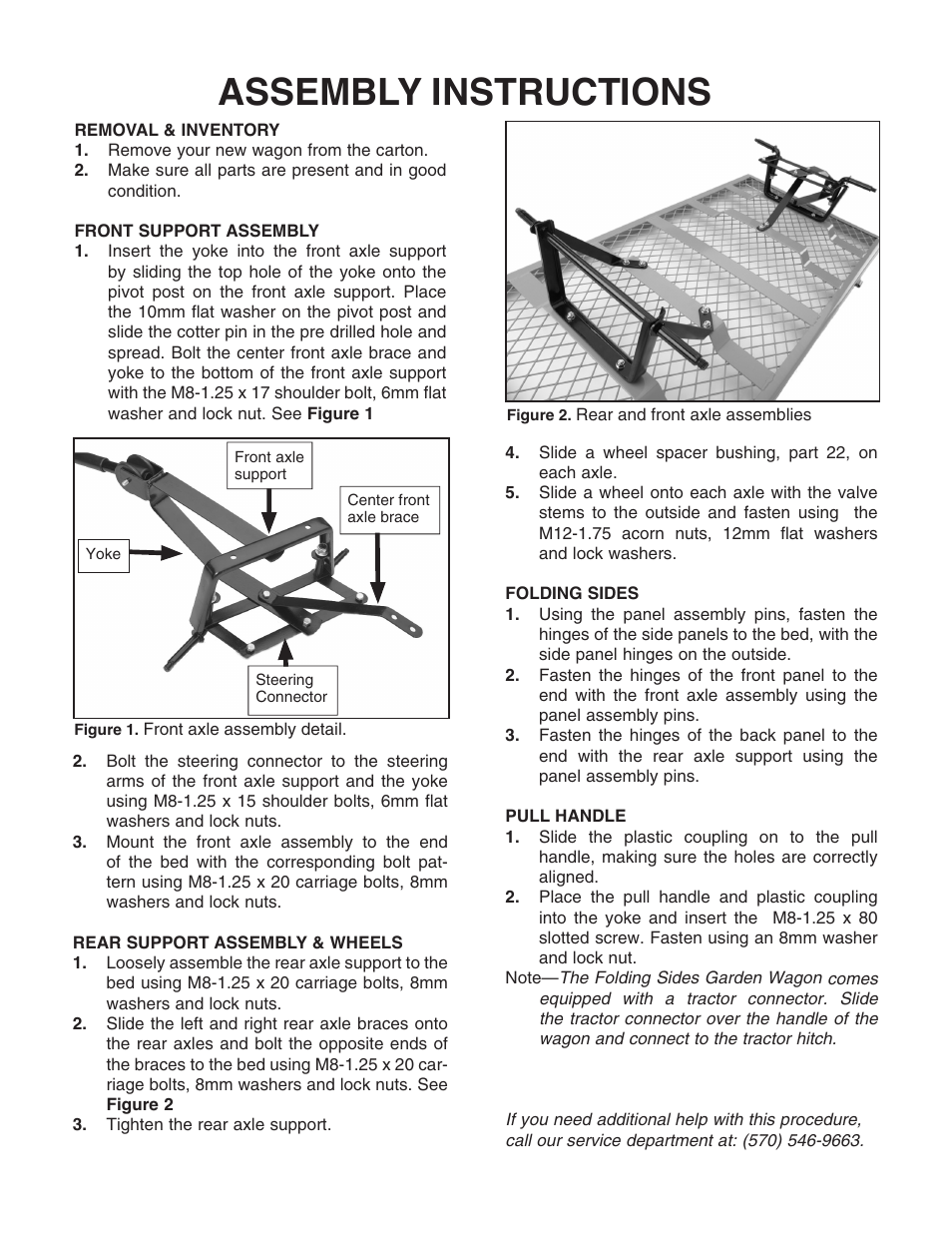 Assembly instructions | Grizzly Folding Sides Garden Wagon H0771 User Manual | Page 3 / 4