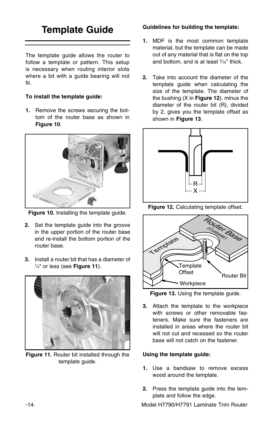 Template guide | Grizzly H7790 User Manual | Page 16 / 24