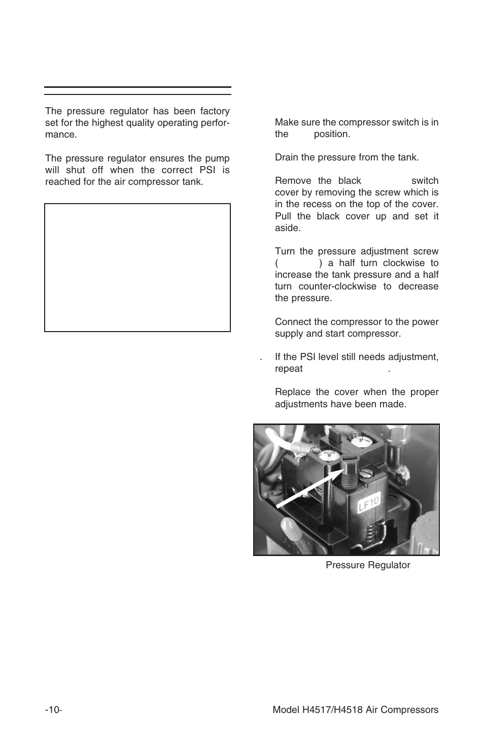 Notice, Tank pressure regulator | Grizzly H4517/H4518 User Manual | Page 12 / 28