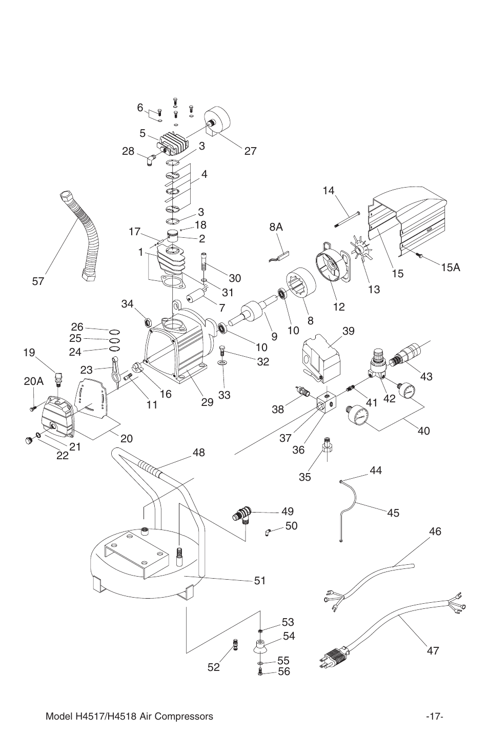 Model h4517 pancake air compressor | Grizzly H4517/H4518 User Manual | Page 19 / 28